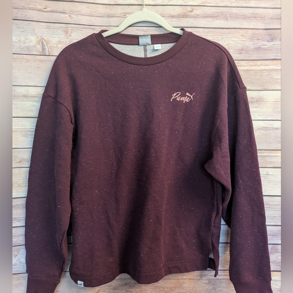 NWTs, Oversized XS Puma Maroon Sweatshirt
